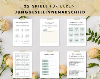 JGA Spiele, Hochzeit Spiel, Junggesellinnenabschied Aktivität, Junggesellenabschied Frauen, A4 Format, Sofort Download, Floral Design