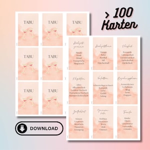 Giochi per addio al nubilato, gioco tabù per addio al nubilato, JGA, compiti femminili per addio al nubilato, modello digitale per la stampa, relazione