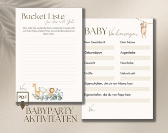 Babyparty Spiel, Babyshower Fragebogen. Baby Ratespiel, Spiele für Babyparty, Geschenk Baby, Baby Shower Aktivität, Druckbares Spiel