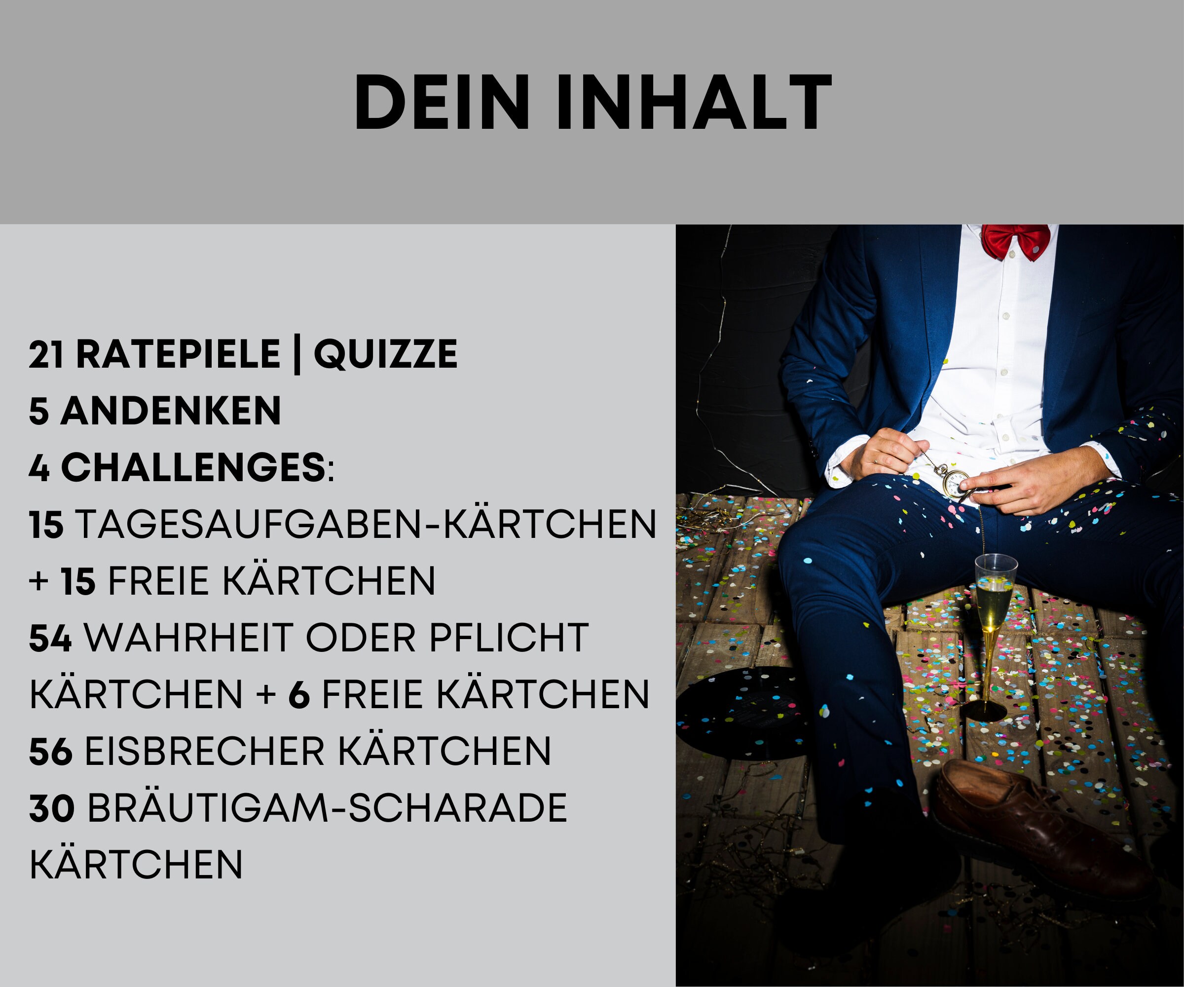 Junggesellenabschied Spiele, 30 JGA Spiele Set, Junggesellenabschied Männer Aufgaben, JGA Männer