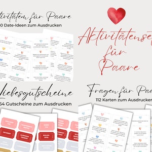 Regalo San Valentín, set de actividades para parejas, comunicación, juego para parejas, regalo aniversario, boda, regalo marido esposa.