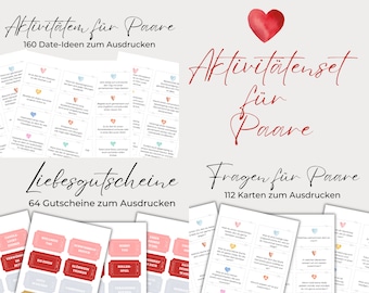 Valentine's Day gift, activity set for couples, communication, game for couples, anniversary gift, wedding, gift for man and woman