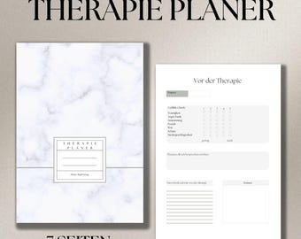 Therapy Planner Diary, Self-Care Planner, Therapy Companion Self-Help, Mental Health Journal German, Reflection Help, Download