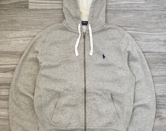 Ralph Lauren Herren Zip Hoodie Größe M | Klassischer Poloshirt | Minimalistisches Streetwear | Lässiges Essential Sweatshirt