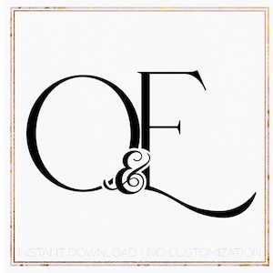 Minimalist Wedding Monogram Logo, Initial Design OE EO (Digital Download)