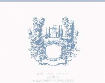 écusson de mariage vintage, logo monogramme sur mesure (téléchargement numérique)