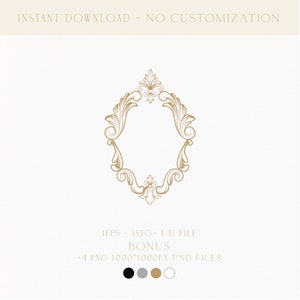 Logotipo de casamento clássico | Brasão de monograma | Brasão de casamento antigo | Brasão vintage | Brasão de monograma de casamento Download digital I Svg I Png