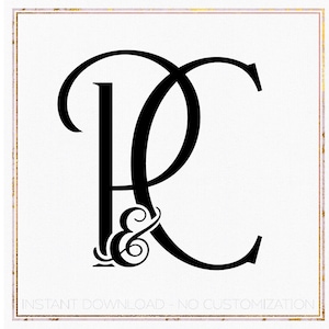 Logo minimalista per cartello per matrimonio satinato e tovaglioli monogramma Logo per regali per invitati a matrimoni e regali per anniversari e abbinamenti personalizzati PC, CP