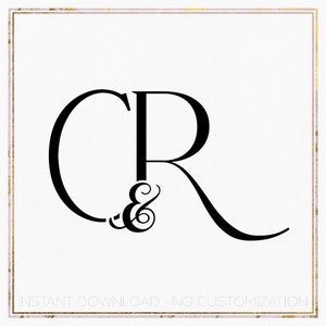 May include: Black and white monogram design featuring the letters "C" and "R" with an ampersand symbol between them. The letters are stylized and connected.