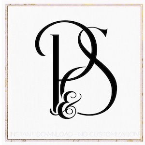 Minimalist Wedding Logo, Monogram (Digital Download) PS, SP