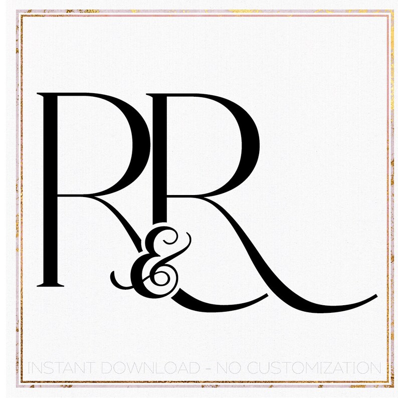 Minimalist Wedding Monogram Logo Design, Initial RR (digital Download ...