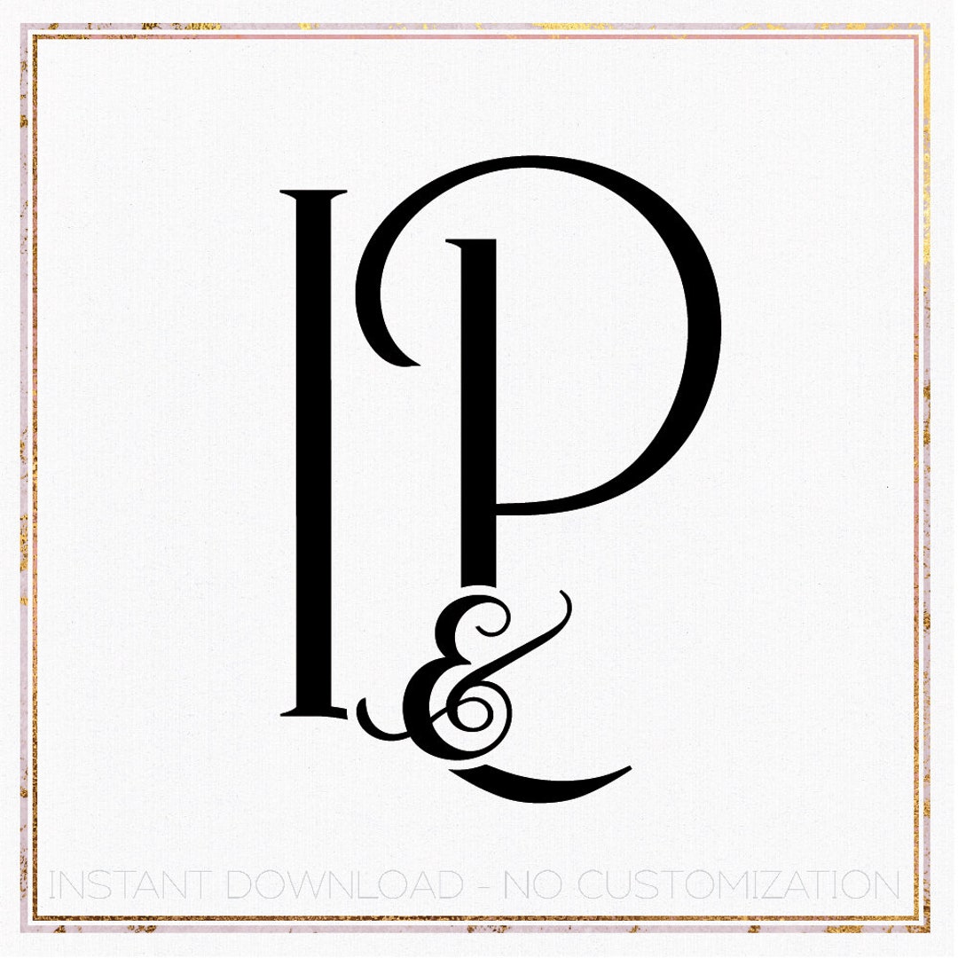 LP Wedding Monogram, Minimalist Couple Initial Logo (digital Download ...