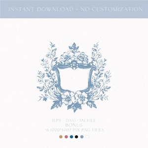 Wedding Monogram Digital Download, Vintage Wedding Crest, Monogram Svg, Bespoke Wedding Logo Design, Hand Drawn, Sketched Template, Svg File