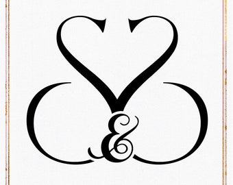 Modernes Hochzeitslogo Monogramm, stilvolles Hochzeitspaar-Logo, minimalistisches Hochzeitsmonogramm, Initialen Logo, SS