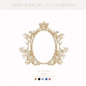 Wedding Logo PNG |  Wedding Monogram Digital Download  |   Royal Wedding Logo | Classic Wedding Crest | Elegant Wedding Monogram Logo  | SVG