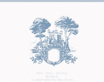 logo écusson de mariage vintage, monogramme dessiné à la main (téléchargement numérique)