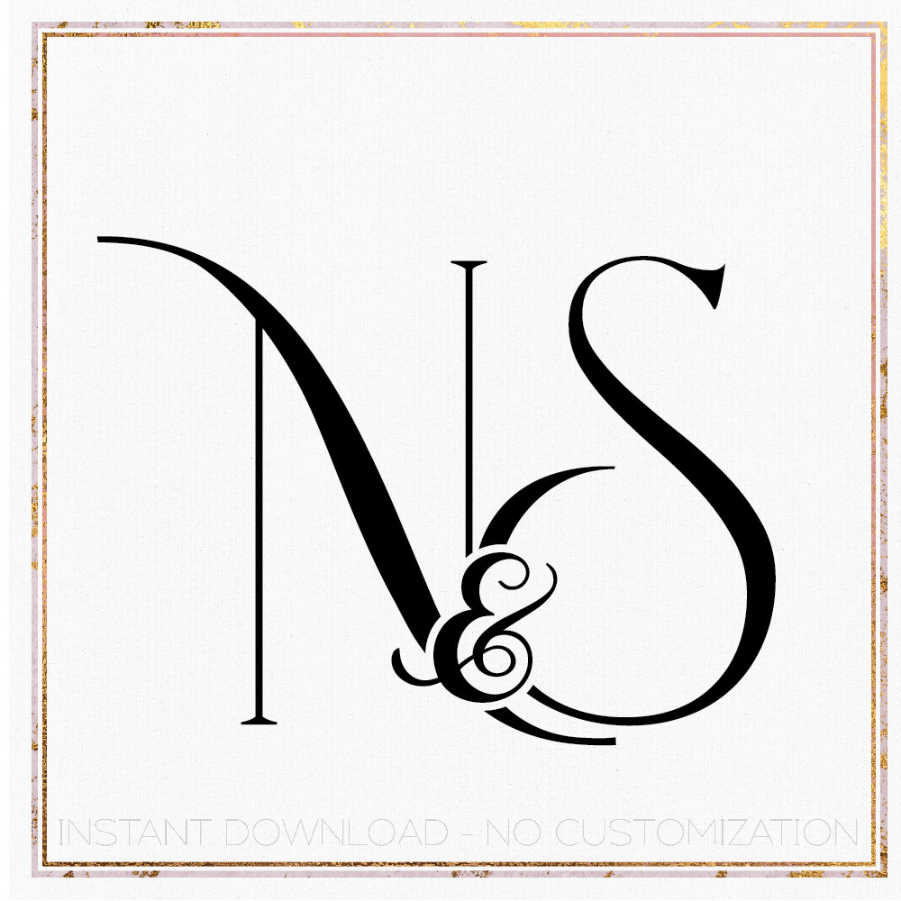 Ns Wedding Logo Premium Vector | NS Initial Monogram Wedding With