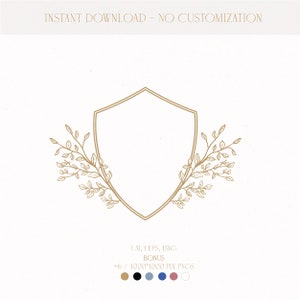 Descarga digital de logotipo de boda floral atemporal para invitación de boda única y sello de dirección para regalo del 40.° aniversario, archivos SVG