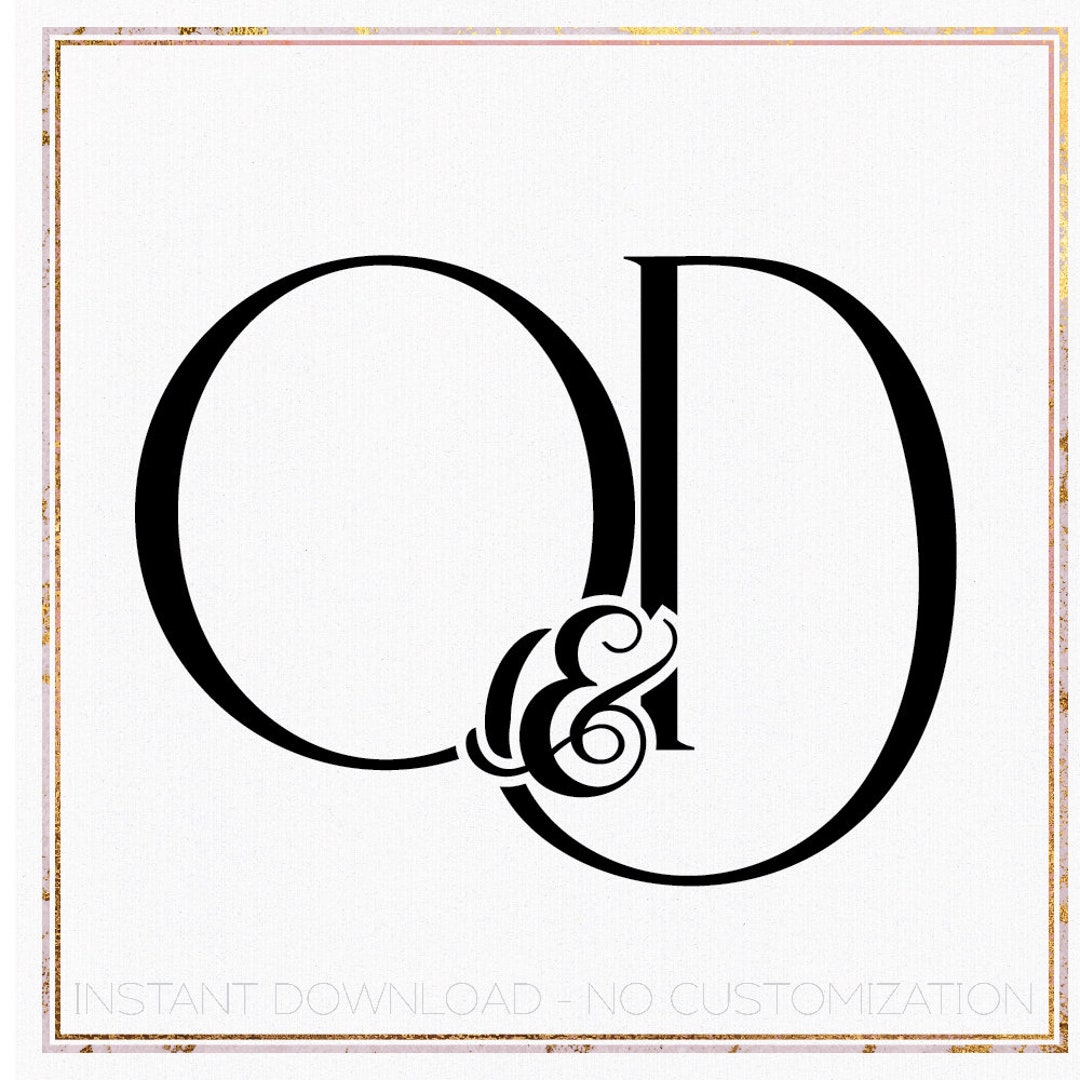 Minimalist Wedding Monogram, Initial Logo Design (digital Download) - Etsy