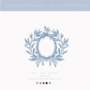 Wedding Monogram Digital Download, Vintage Wedding Crest, Monogram Svg, Bespoke Wedding Logo Design, Hand Drawn, Sketched Template, Svg File