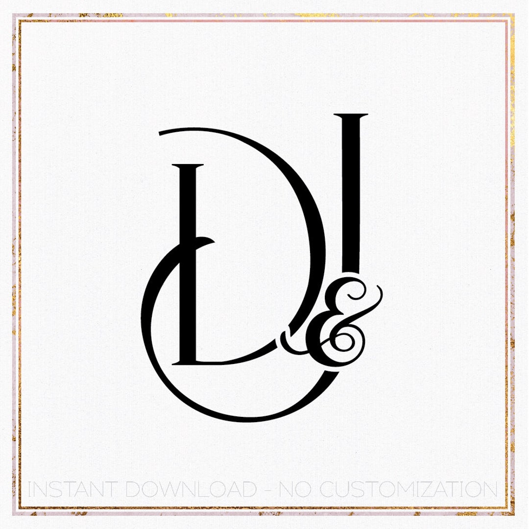 Minimalist Wedding Monogram Logo Design (digital Download) - Etsy