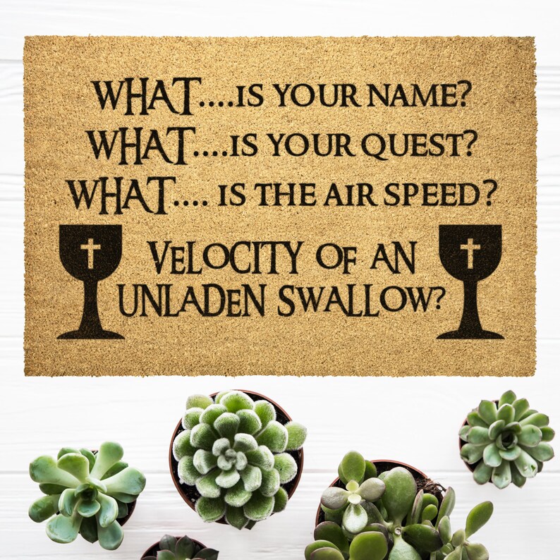 Monty Python Doormat, Funny Doormat, British Comedy, Custom Doormat