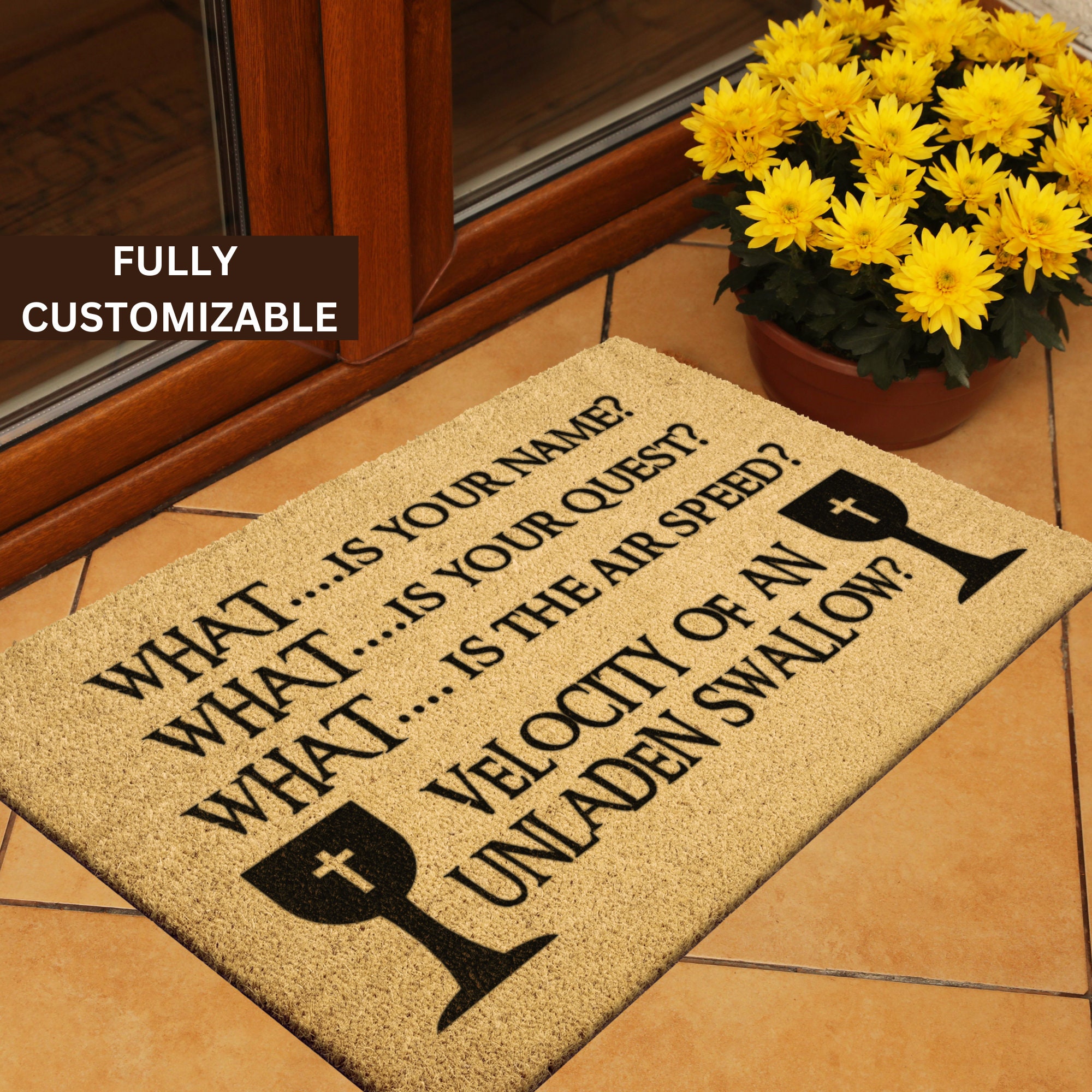 Monty Python Doormat, Funny Doormat, British Comedy, Custom Doormat