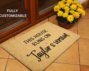 Custom Welcome Mat, Taylor's version welcome doormat, Front Porch Decor, Custom Home Decor, Personalized Gift, Swiftie Fan Gift, Gifts