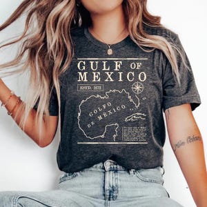 Cadeau Mexique pour les amoureux du Mexique, soutien du Mexique, t-shirt golfe du Mexique, chemise côte du golfe du Mexique, chemise couleurs confort golfe du Mexique, cadeau pour elle