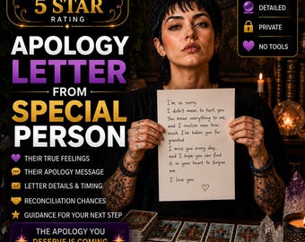 Channeled Love Apology Letter | Psychic Medium Reading | Healing Message From Your Person | Same Day Reading
