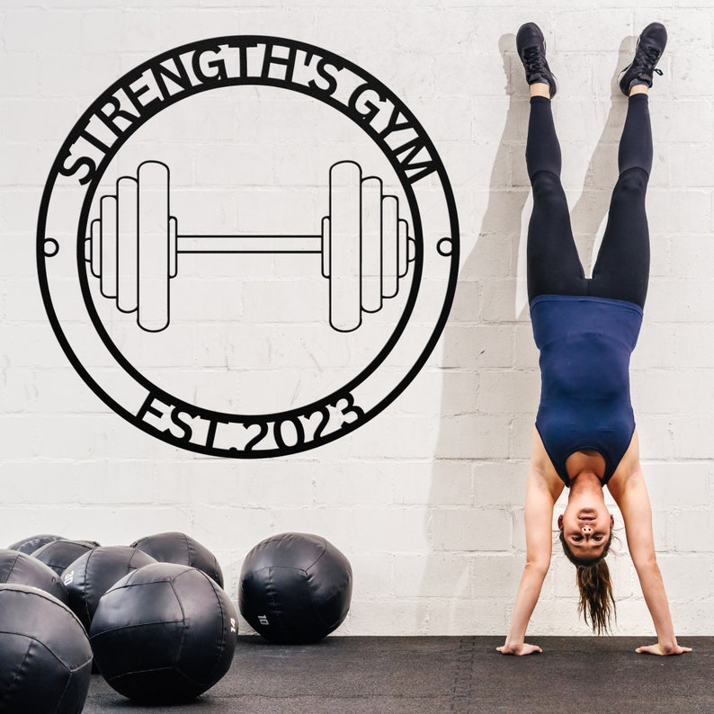 Signs Home Gym Decor Metal Wall Art Fitness Room Decor Gym Etsy