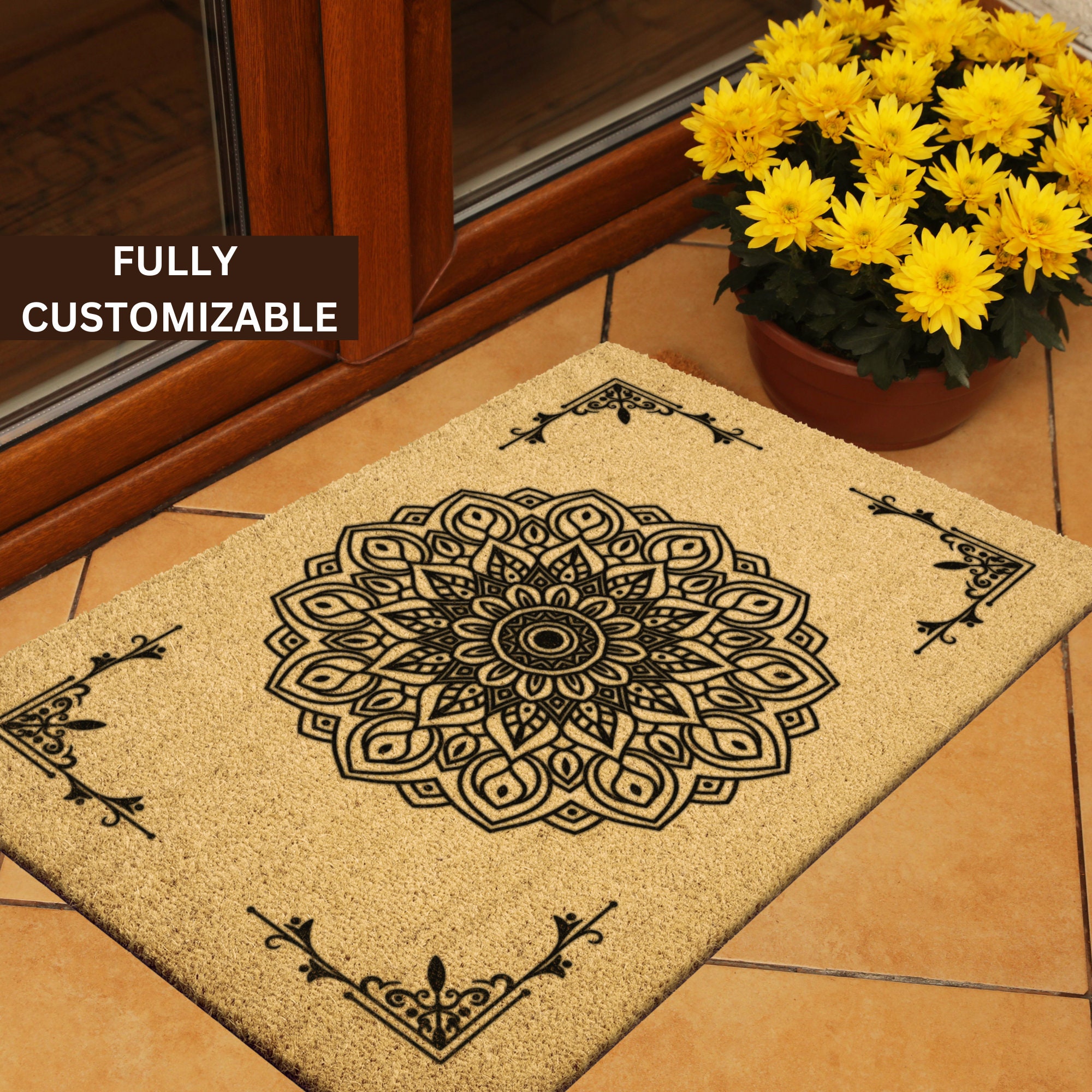  Customized Coir Floor Mats for House Heavy Duty Every Moment  That is Abandoned Now is Your Future Door Mat Butterfly Boho Garden Flower  New Home Gifts for Front Entrance Apartment Home