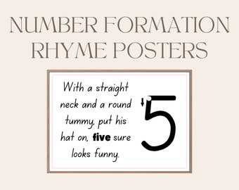 Number Formation Rhyme Posters