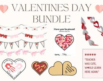 Valentines Classroom Craft and Decor Bundle