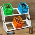 Stand 6-fold or 3-fold for beer crate for batteries, beer crate, beverage crate, battery crate (holder, shelf)