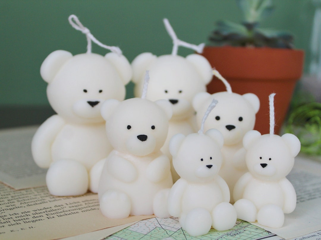 6 Teddy Bear Candles Packs Bear Candles Aesthetic Candle Etsy