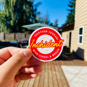 Ferrari Inchident Break Waterproof Vinyl Sticker