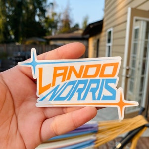 Lando Norris Mclaren  Formula One Waterproof Vinyl Sticker