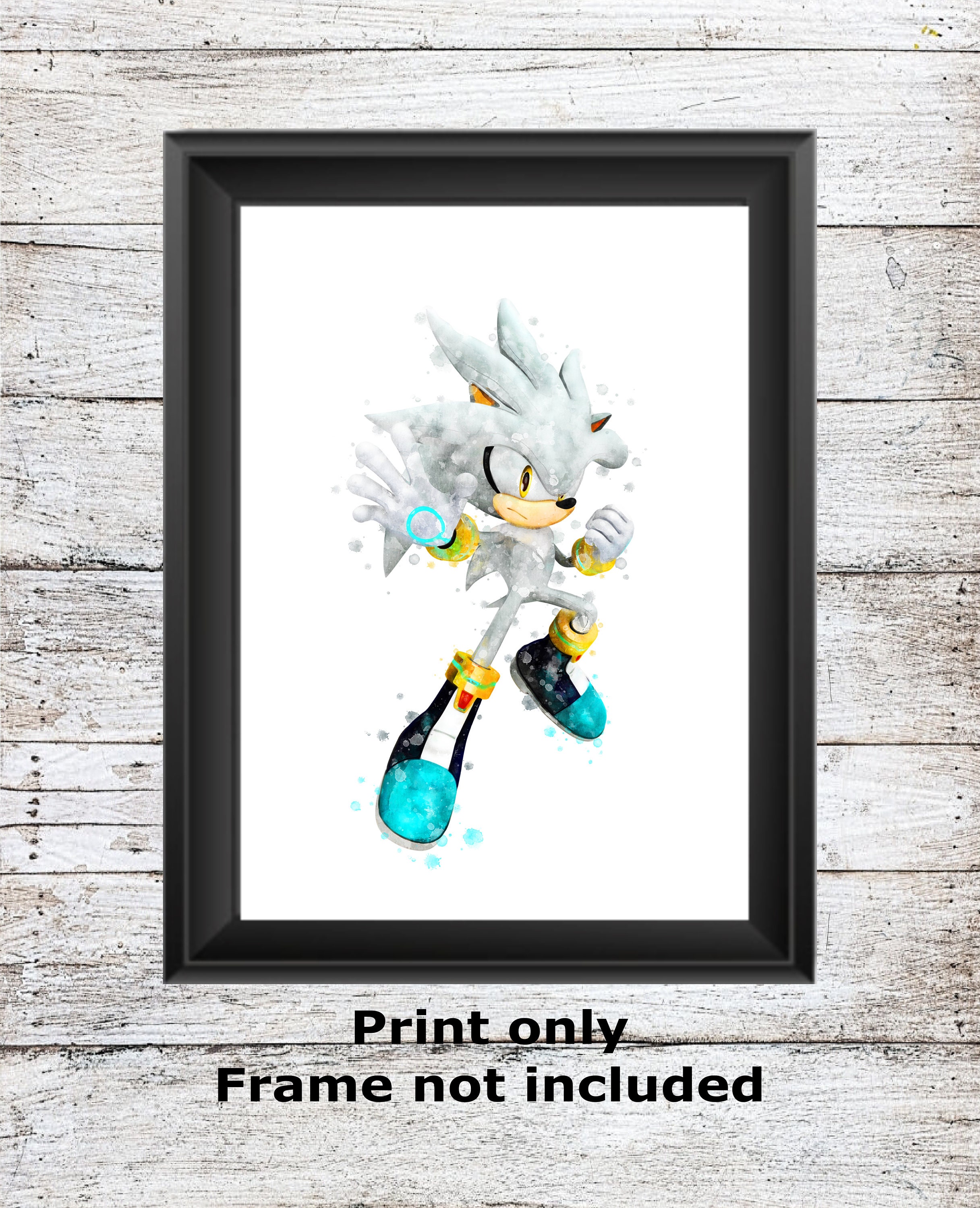Sonic the Hedgehog Tails Knuckles Amy Shadow Silver Unframed - Etsy UK
