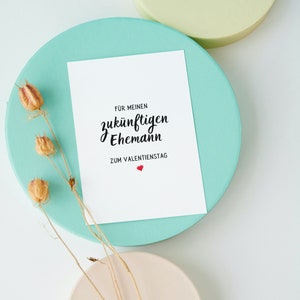 Zukünftiger Ehemann Karte Verlobter/ Valentinstag / Liebe / Liebesgeständnis / Geschenk Freund / Karte Liebe / Karte Jahrestag