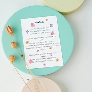 Geburtstagskarte Mutter / Muttertagskarte / Geschenk Muttertag / Gedicht Mama Geburtstag / Mama Geburtstag Geschenk