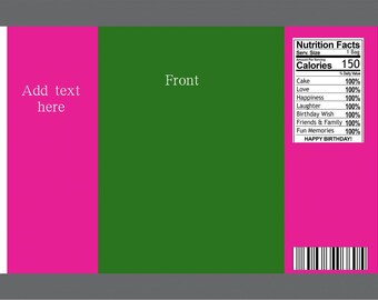 Editable Party Favor Template with mockup