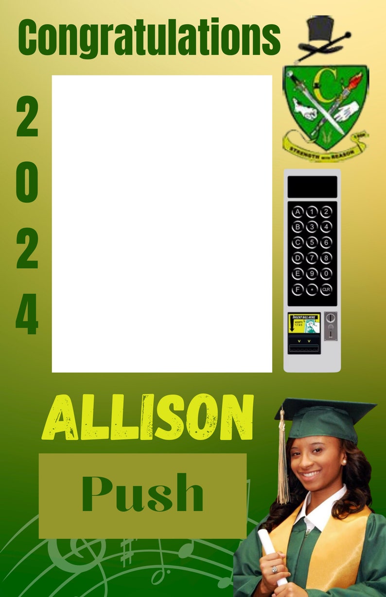 Editable Graduation Vending Machine. - Etsy