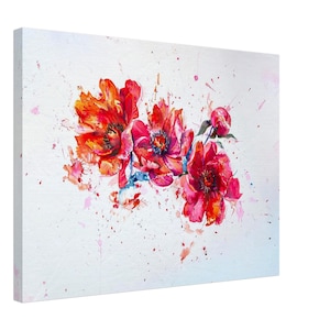 Artful Peonies Canvas Wall Art - Elegant Floral Decor for Home & Office Gift for Her Him