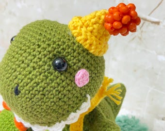 Handmade Crochet Dinosaur Amigurumi Plush Toy | Soft Baby Gift, Nursery Decor