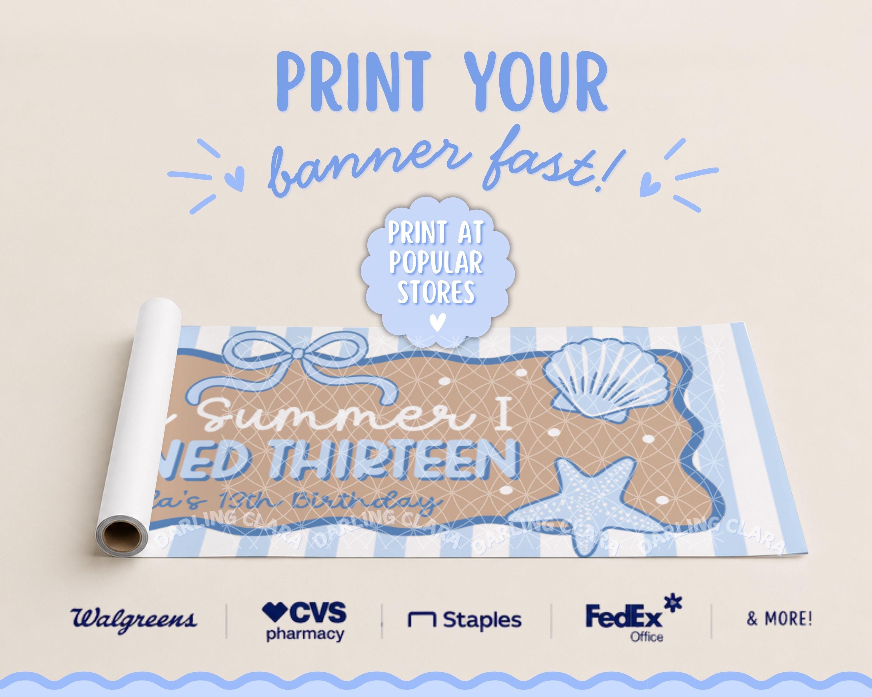 The Summer I Turned Thirteen Birthday Banner, Coastal Party Decor