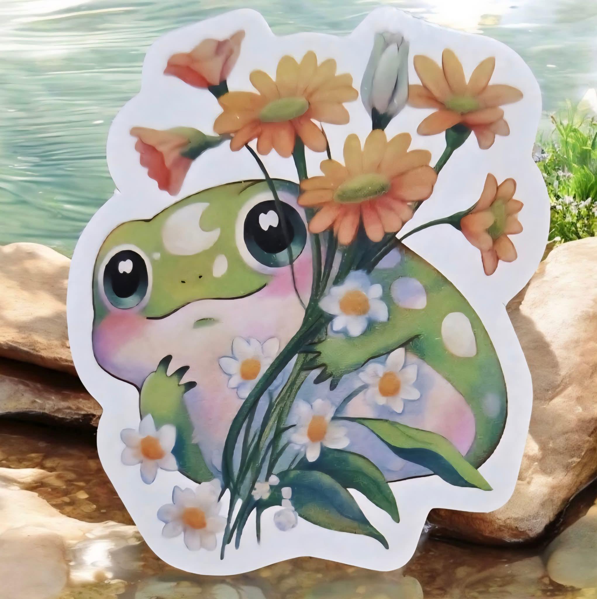 Whimsical Frog Waterproof Vinyl Sticker Clearance Sale!! - Etsy