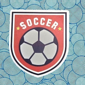 Soccer waterproof vinyl sticker, clearance sale!!!