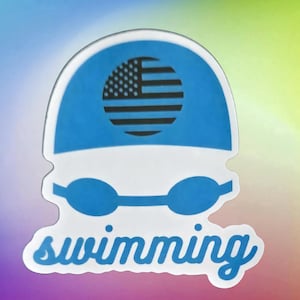 Swimming USA 防水ビニールステッカー クリアランスセール!!