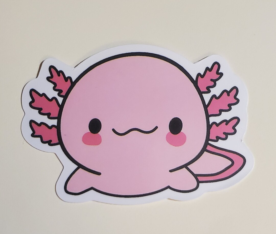Sticker Axelo Axolotl Waterproof Sticker FREE SHIPPING Within Canada - Etsy